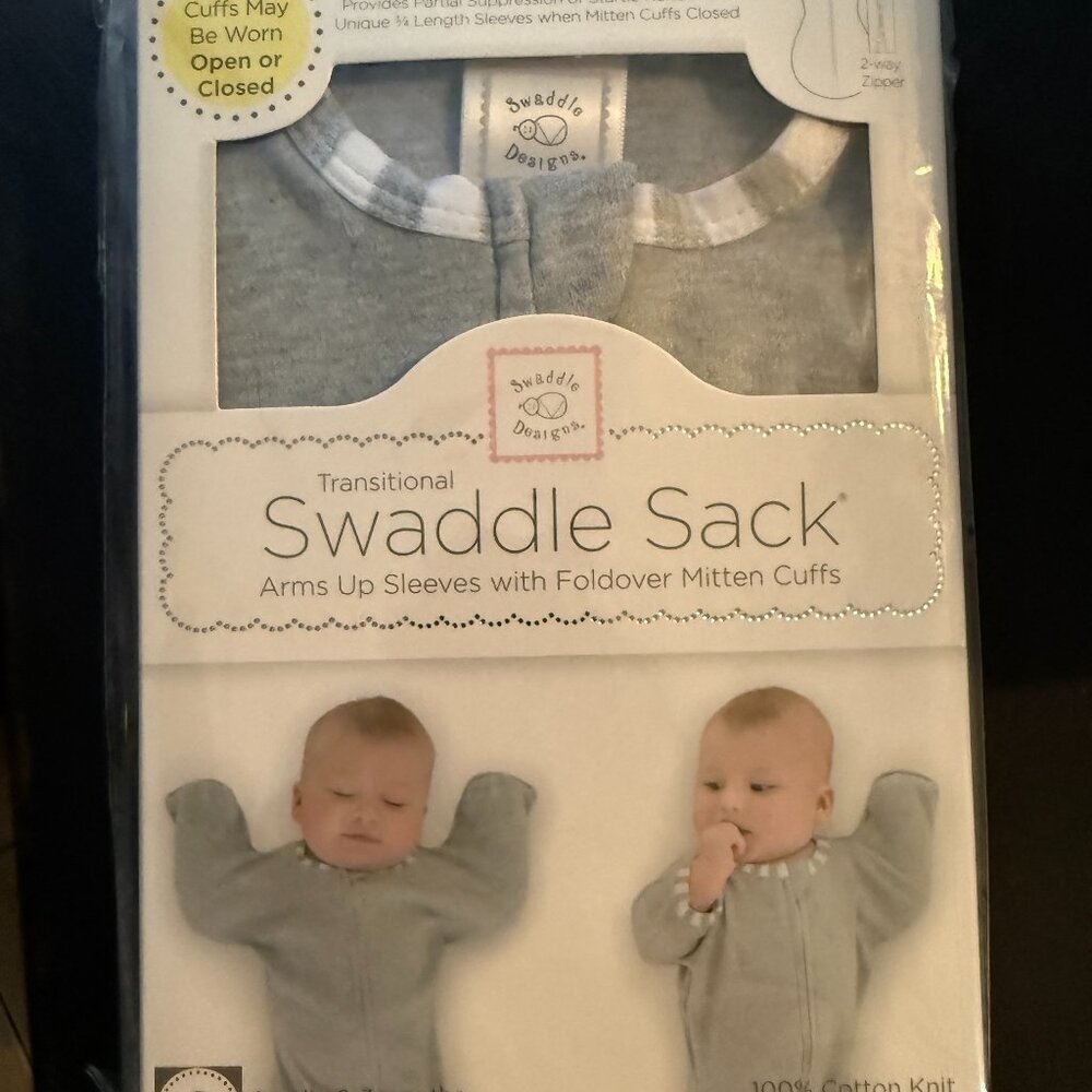 Swaddle Sack Small 0-3 Months  New Gray Color (112)